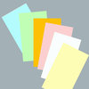 Rechteck-Karten, bunt, helle Farben, 500 Blatt
